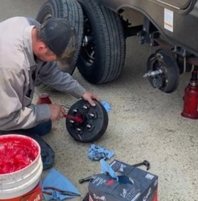 Double A Trailer service to trailer #3